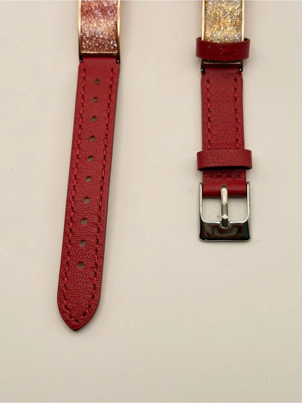 Apple Watch Band Stainless Steel & Leather, New, 42/44/46/49mm